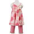 FINAL SALE Kids Headquarters Girl's Circle-print Bubble Dress with Leggings