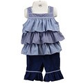 Petit Ami Infant Girl's Tiered Top and Pant Set
