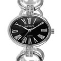 Dufonte by Lucien Piccard Women's Black Oval Watch