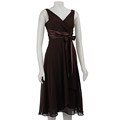 Evan Picone Women's Hazelnut Chiffon Dress