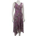 Evan Picone Women's Purple Paisley Chiffon Dress