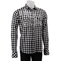 Vintage Red Men's Embroidered Black/ White Check Shirt