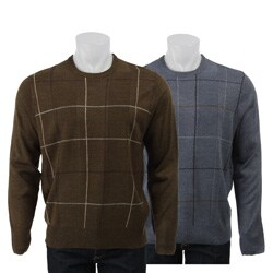 Geoffrey Beene Men's Grid Pattern Sweater