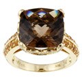 Encore by Le Vian 14k Gold Smokey Quartz/ Diamond Ring (Size 7)