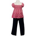 Trendy Girl Girl's Smocked Top and Jeans 2-piece Set