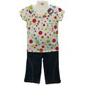 Trendy Girl Toddler Girl's 2-piece Top and Capri Pant Set