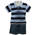 Tuff Gear Toddler Boy's 2-piece Polo Shirt and Shorts Set