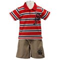 Tuff Gear Boy's 2-piece Stripe Shirt and Shorts Set