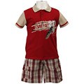 City Ink Boy's Polo and Plaid Shorts Set