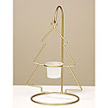 Goldtone Hanging Christmas Tree Votive Holder
