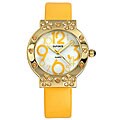 Dufonte by Lucien Piccard Women's MOP Dial Yellow Strap Watch