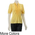 Simply Irresistible Women's Short-sleeve Ruffle Shirt