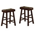 Bicast Leather 24-inch Barstools (Set of 2)