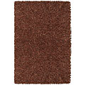 Brown Leather Shag Rug (4' x 6')
