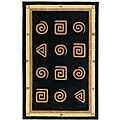 Deco All-natural Black/ Beige Rug (5' x 8')