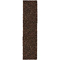 Chocolate Leather Shag Runner (2'5 x 12')