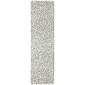 White Leather Shag Runner (2'5 x 12')
