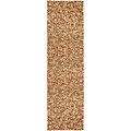 Tan Leather Shag Runner Rug (2'6 x 8')