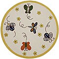 Hand-tufted Kids' Flutter Rug (5' Round)