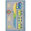 Hand-tufted Kids Choo Choo Rug (5' x 8')