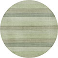 Green Stripes Wool Rug (6' Round)