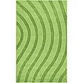 Elite Wave Green Wool Rug (8' x 10')