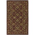 Elite Burgundy Wool Rug (5' x 8')
