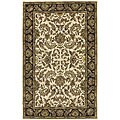 Elite Beige/ Sage Wool Rug (5' x 8')