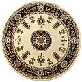 Elite Beige/ Black Rug (8' Round)