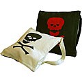 Skull and Crossbones Applique Fair Trade Bag (India)