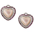 Encore by Le Vian 14k Gold Pink Mother of Pearl Heart Earrings
