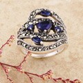 Sterling Silver Marcasite and CZ Ring (Thailand)