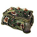 Amber and Green Flower Jewelry Box