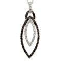 10k Gold 1/5ct TDW Black/ White Diamond Necklace (J, I2-I3)