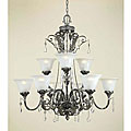 Burnished Silver 9-light Chandelier 