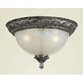 Burnished Silver Flush Ceiling Light