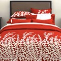 Branches Spice Red 3-piece Duvet Cover Set