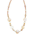 Charming Life 14k Goldfill Quartz and Pearl Necklace (4.5-8 mm)