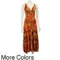 Jessica Taylor Women's Triple Braid Waist Maxi Dress