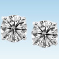 Platinum 2ct TDW IGL Certified Diamond Studs (H, SI)