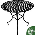 Iron Folding Black Round Patio Table
