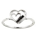 10k White Gold Treated Black Diamond Ring