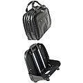 McKlein Black Austin 17in. Leather Detachable-Wheeled Laptop Case