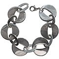 Stainless Steel Large Disc Link Bracelet