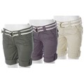 Ci Sono by Adi Junior's Low-rise Belted Bermuda Shorts