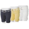 Ci Sono by Adi Junior's Low-rise Belted Bermuda Shorts