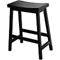 Black 24-inch Saddle Stool