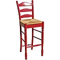 Red Ladder-back 30-inch Stool