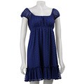 Betsey Johnson Women's Silk Eyelet Babydoll Dress
