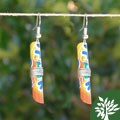 Tin Can 'Orange #1' Tube Earrings (Zimbabwe)